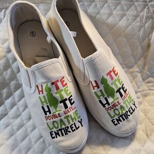 Women's White Slip-On Sneakers